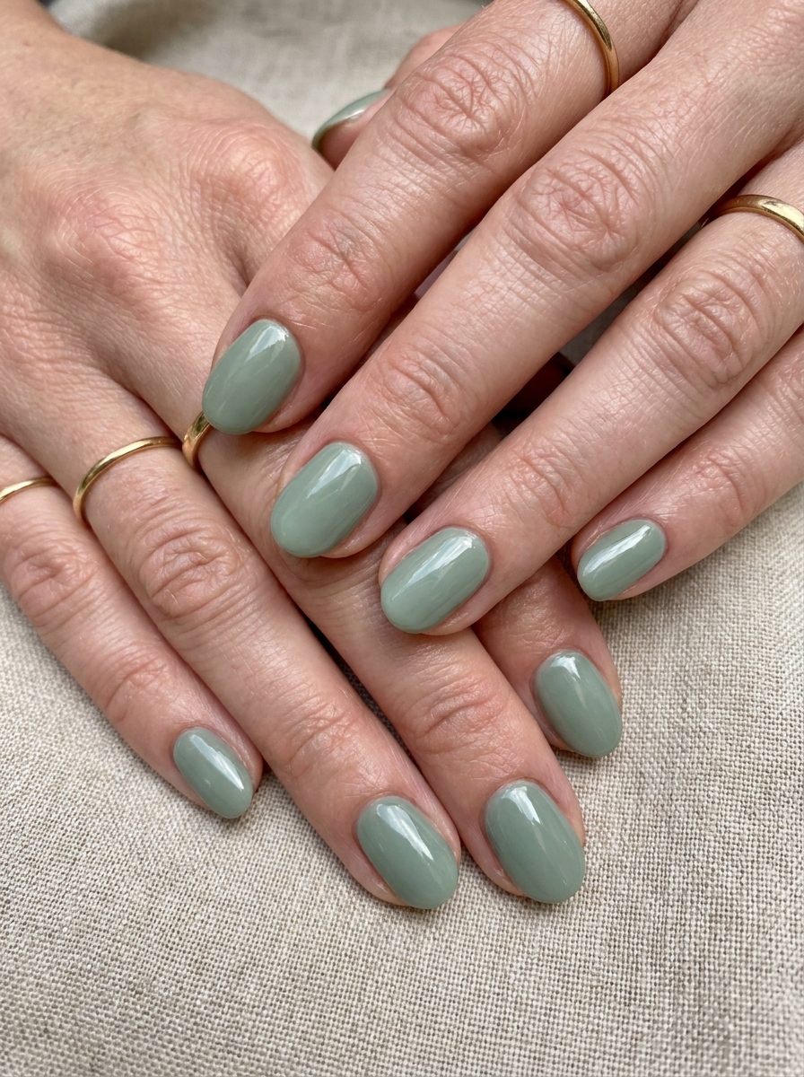 Sage Green Nails